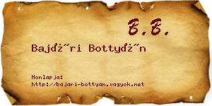 Bajári Bottyán névjegykártya